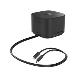 HP dock next to ruler to show compact dimensions for small-space setups
