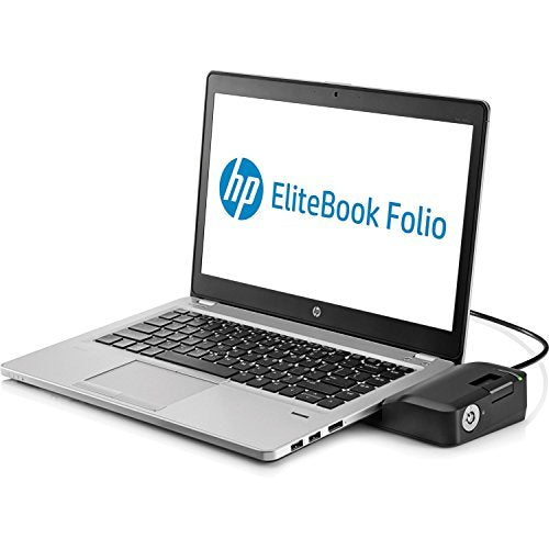 HP docking station port close-up highlighting USB 3.0 and network connectivity