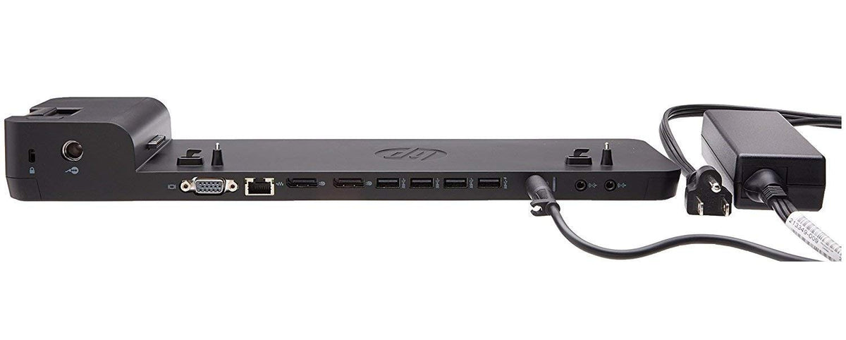 HP UltraSlim side dock connection demonstrating easy slide-in docking and quick setup