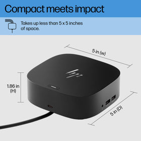 HP USB-C Dock G5 connected laptop demonstrates single-cable workflow