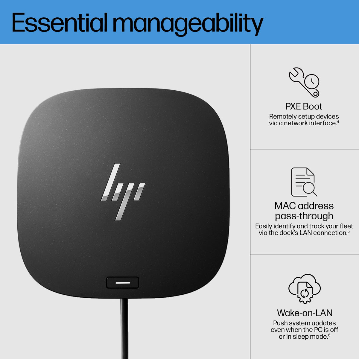 HP USB-C Dock G5 three displays enables a multi-monitor workspace