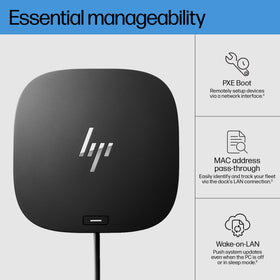 HP USB-C Dock G5 three displays enables a multi-monitor workspace