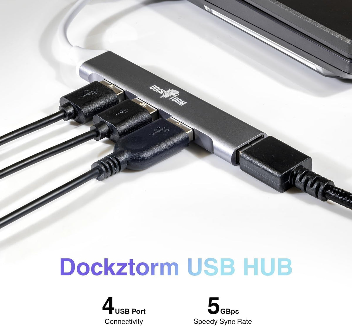 HP USB-C Essential Dock G5 desk footprint fits small workspaces.