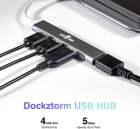 HP USB-C Essential Dock G5 desk footprint fits small workspaces.