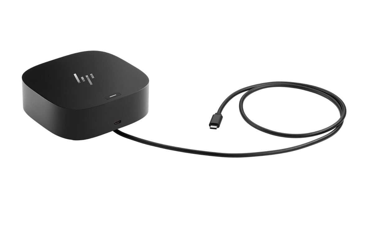 HP USB-C G5 Essential Dock compact design ideal for tidy desks.