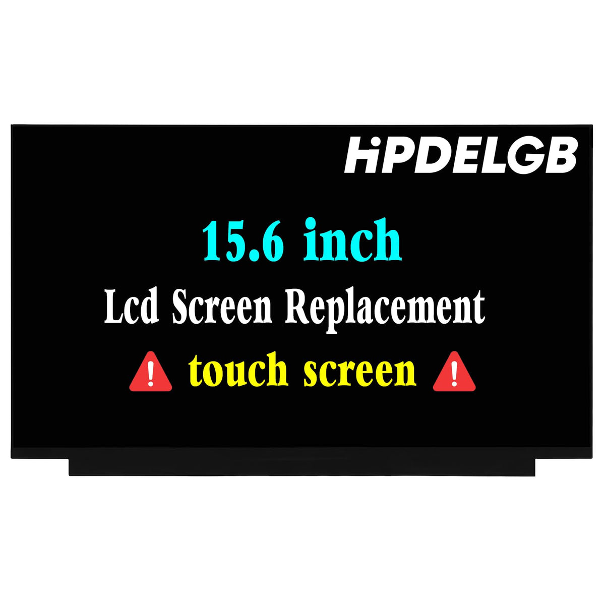 HPDELGB 15.6-inch LCD screen display front view for vivid full HD visuals.