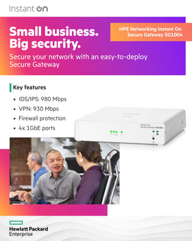 HPE SG1004 with cables illustrating space-saving deployment