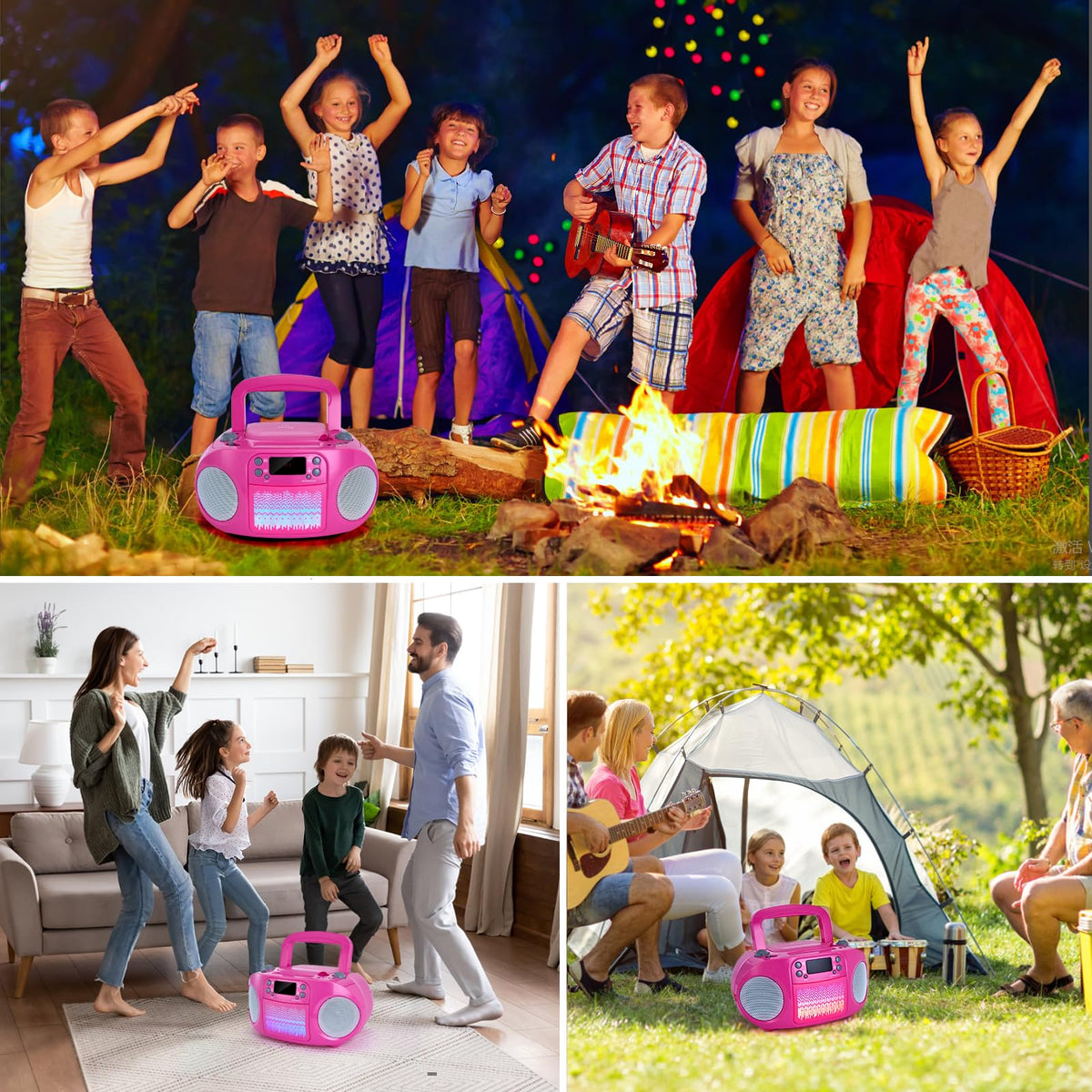 hPlay kid-friendly pink finish with clear sound levels for safe listening