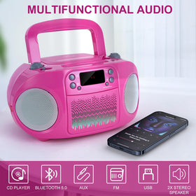 hPlay LED light show with pink casing enhances playtime ambience