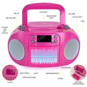 hPlay USB/AUX playback and Bluetooth streaming for versatile music options