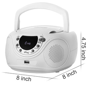 hPlay P16 with headphones plugged in, private listening convenience benefit