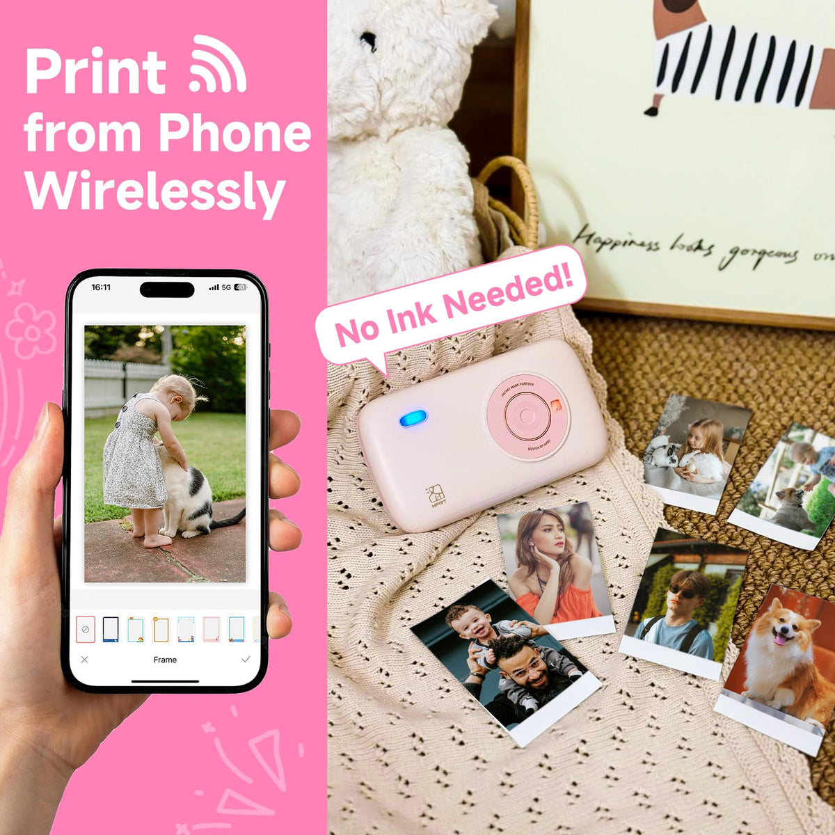 HPRT CP2100 slim side profile highlighting portability and easy storage