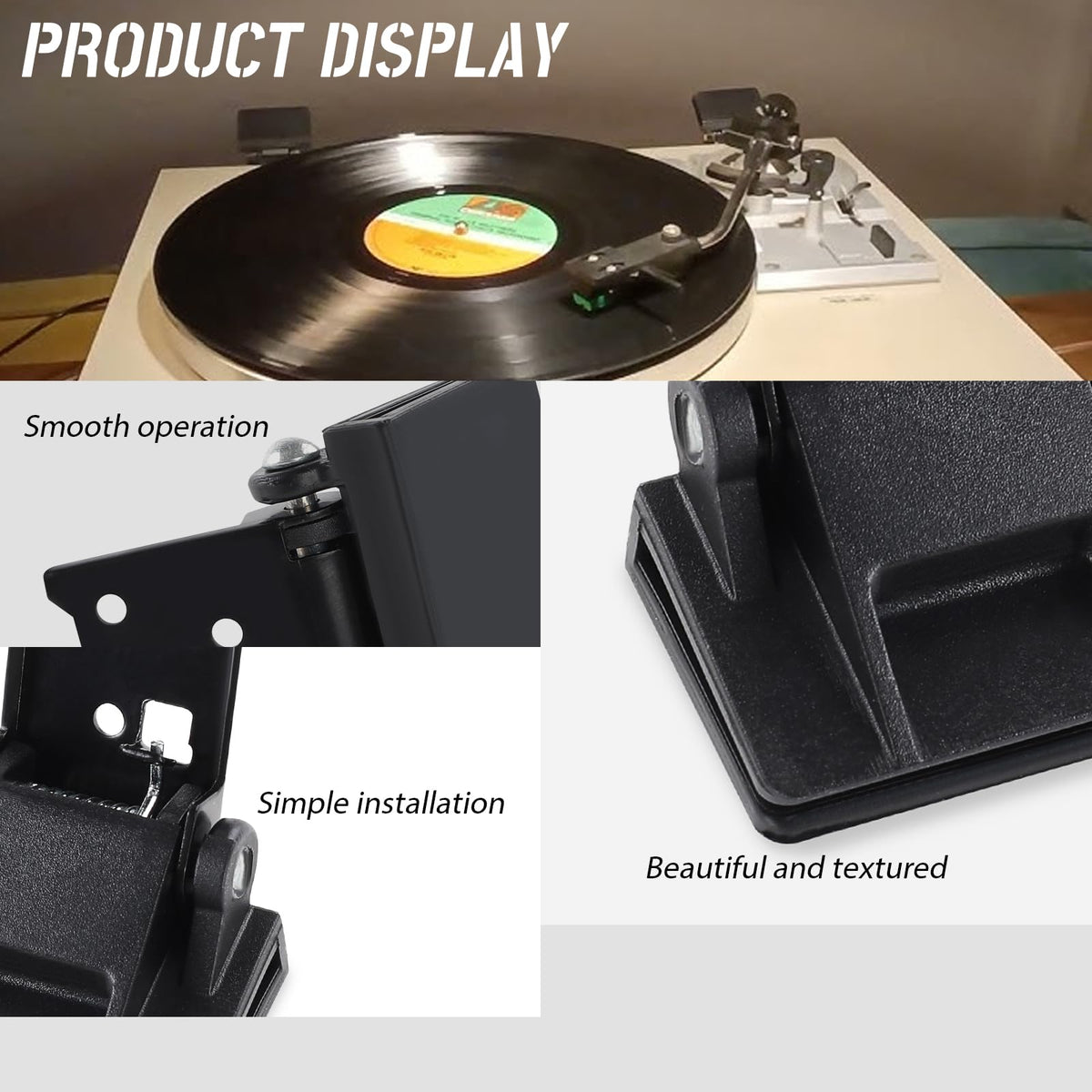 HQPARRTS dust-cover hinge multi-brand fit helps extend turntable life