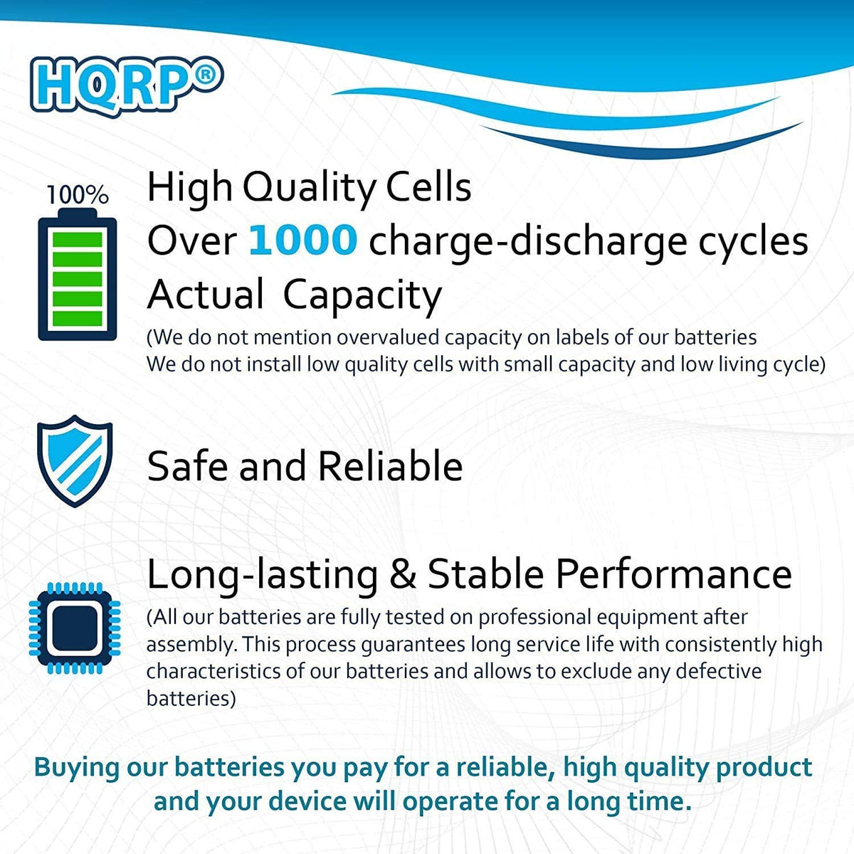 HQRP four-pack gumstick batteries for Sony devices offers versatile compatibility.