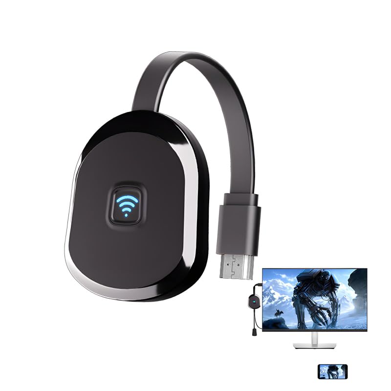 HRpart HDMI dongle powers via USB for easy setup.
