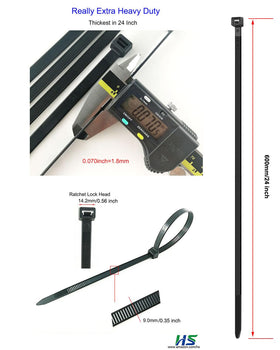 HS 200lbs zip tie outdoors securing cables with reliable support