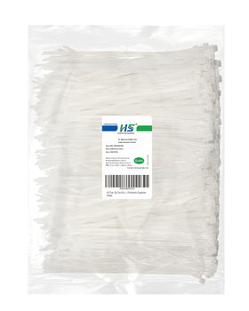 HS Clear zip tie 8-inch 1000-pack for tidy electronics and cable management.