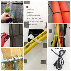 HS cord management zip ties are perfect for lighting setups and DIY decor.