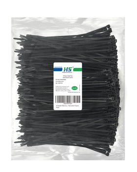 HS durable 8-inch zip ties ideal for bulk organization and quick installations.