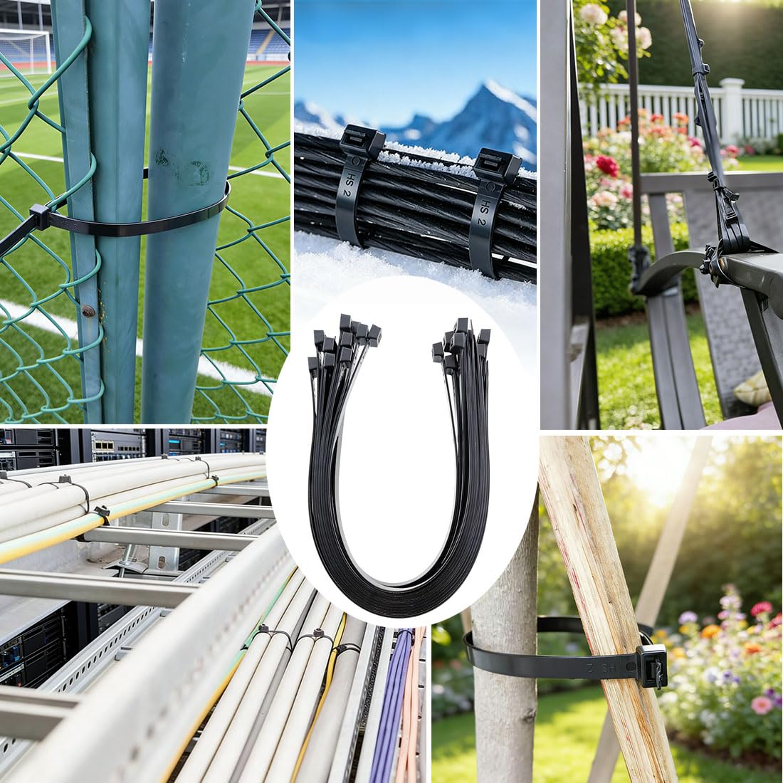 HS easy-to-use zip ties deliver strong grip with simple releases