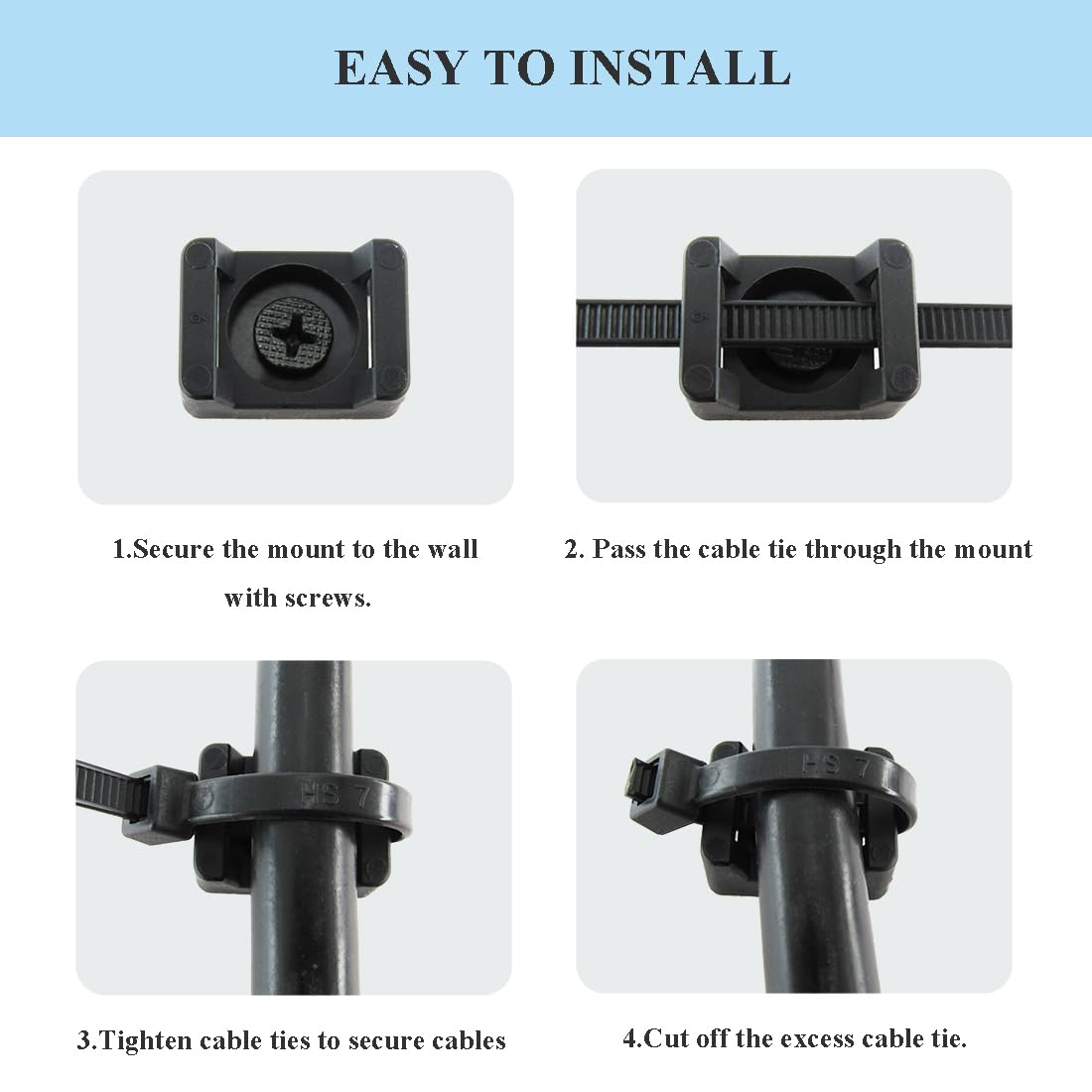 HS Saddle base mounts with screw holes for a sturdy anchor.