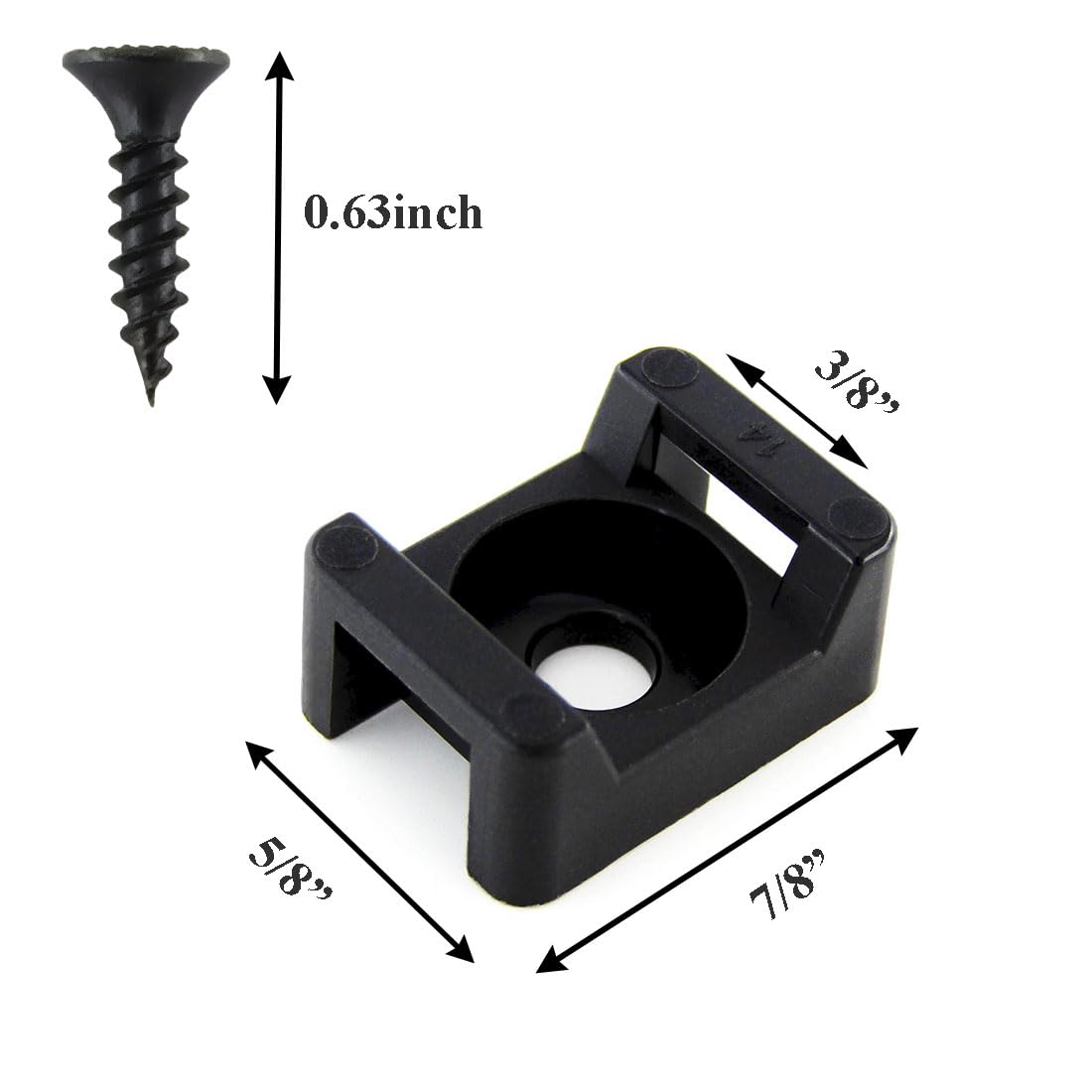 HS Saddle nylon zip ties 6in close-up for durable cable bundles.