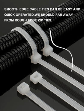 HS Weatherproof insulated nylon zip tie suitable for indoor and outdoor projects.