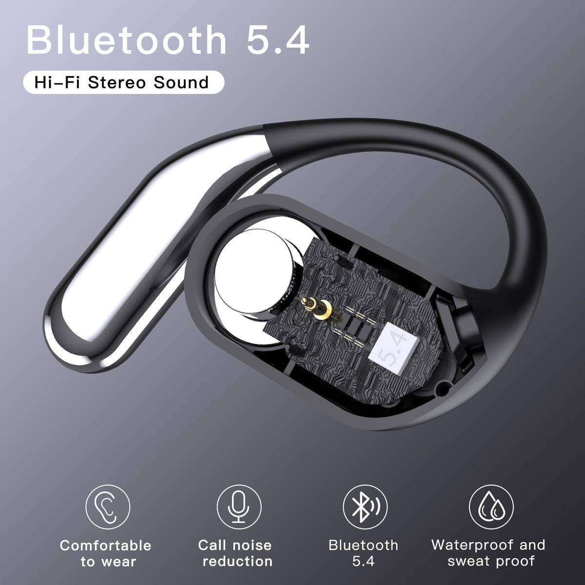 Hsility earbuds worn during running demonstrating sweat resistance and stability