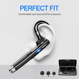 Hsility headset with mute button for quick silencing.