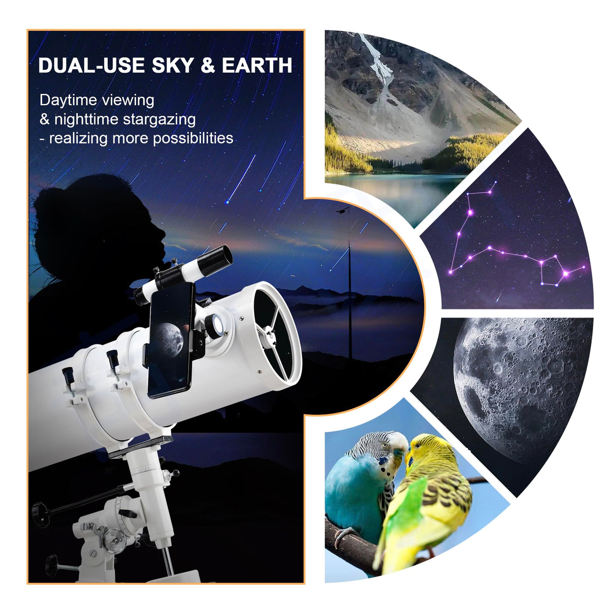 HSL 150EQ 750mm focal length balances magnification and stability.