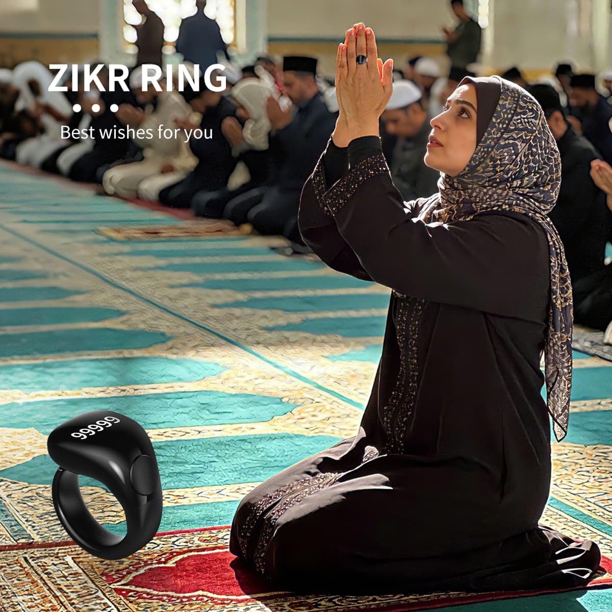 HSTNBVEO Smart Tasbih Ring on-the-go use at home or mosque