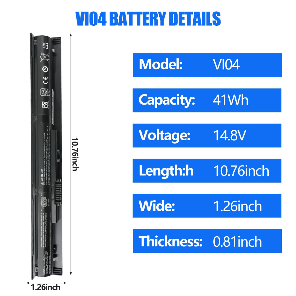 HSX 756743-001 VI04 battery side ports close-up for easy replacement and secure connection
