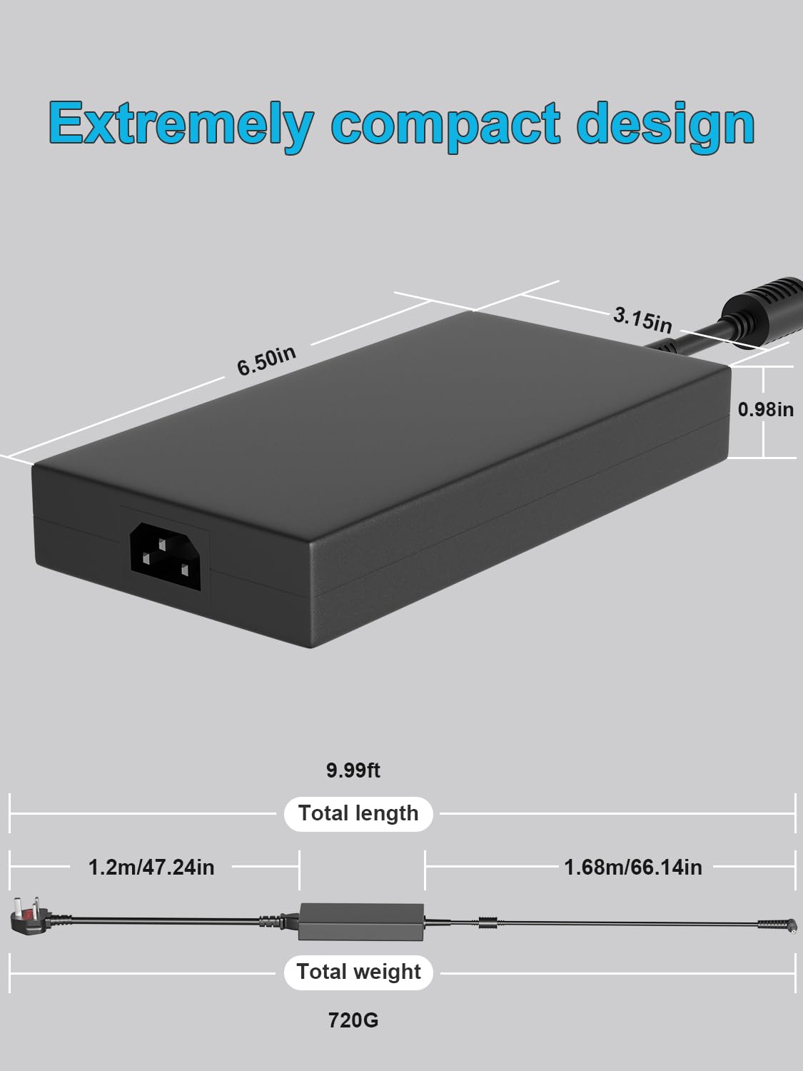 HSXIRQA close-up of connector tip ensuring secure fit and stable power delivery benefit