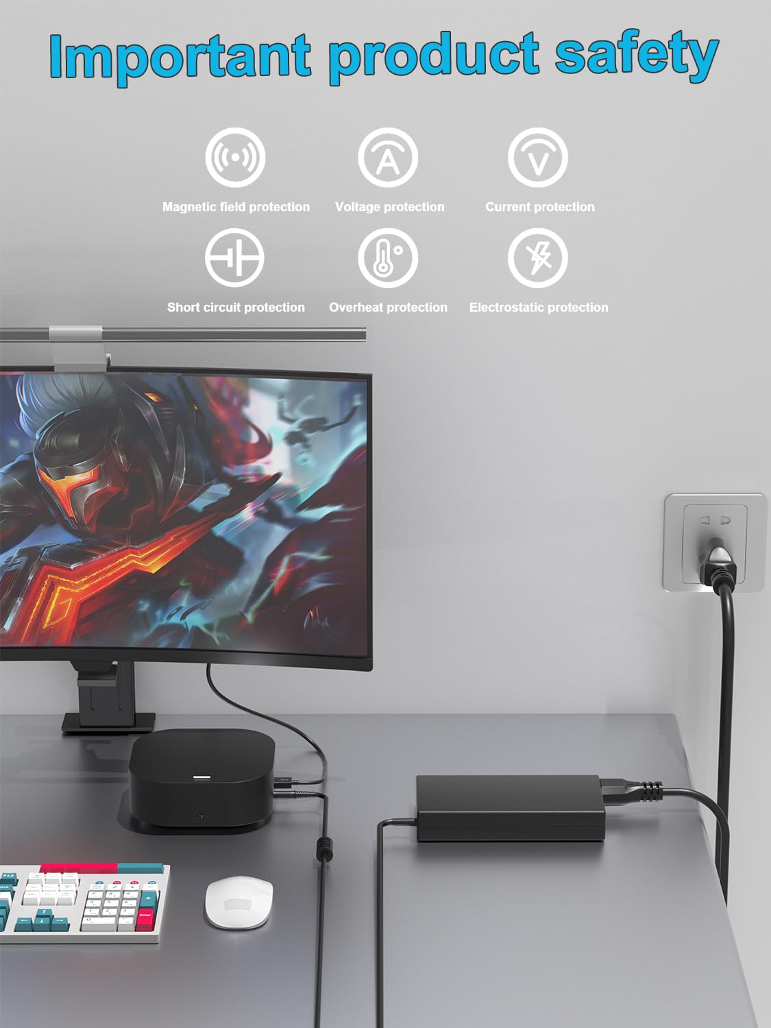 HSXIRQA 120W charger highlighting heat-resistant construction and durability.