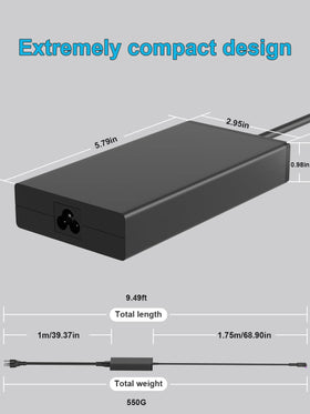 HSXIRQA 135W charger features safety chip for protected charging.