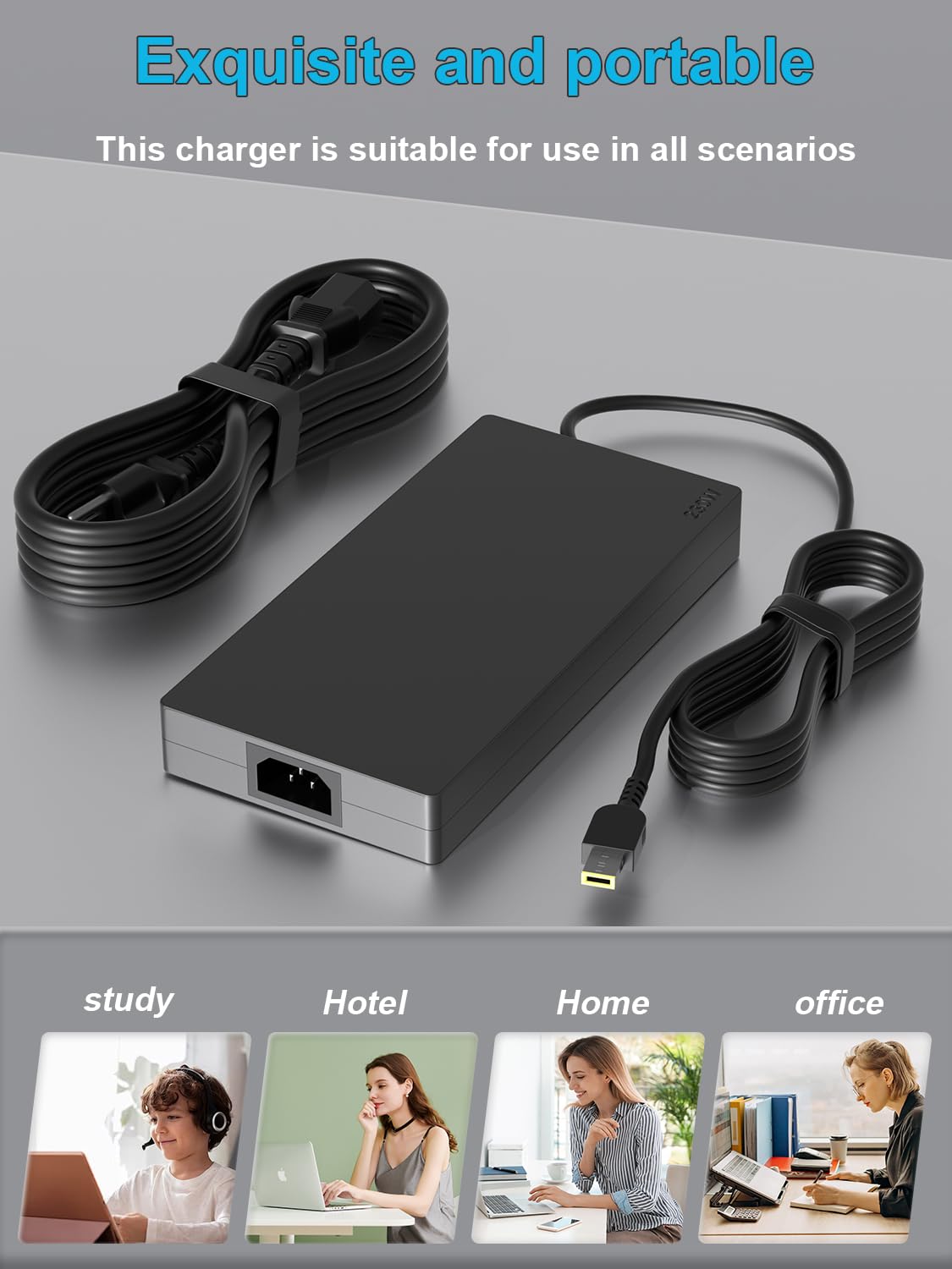 HSXIRQA 230W charger delivers a full charge in 0.6–1.2 hours.