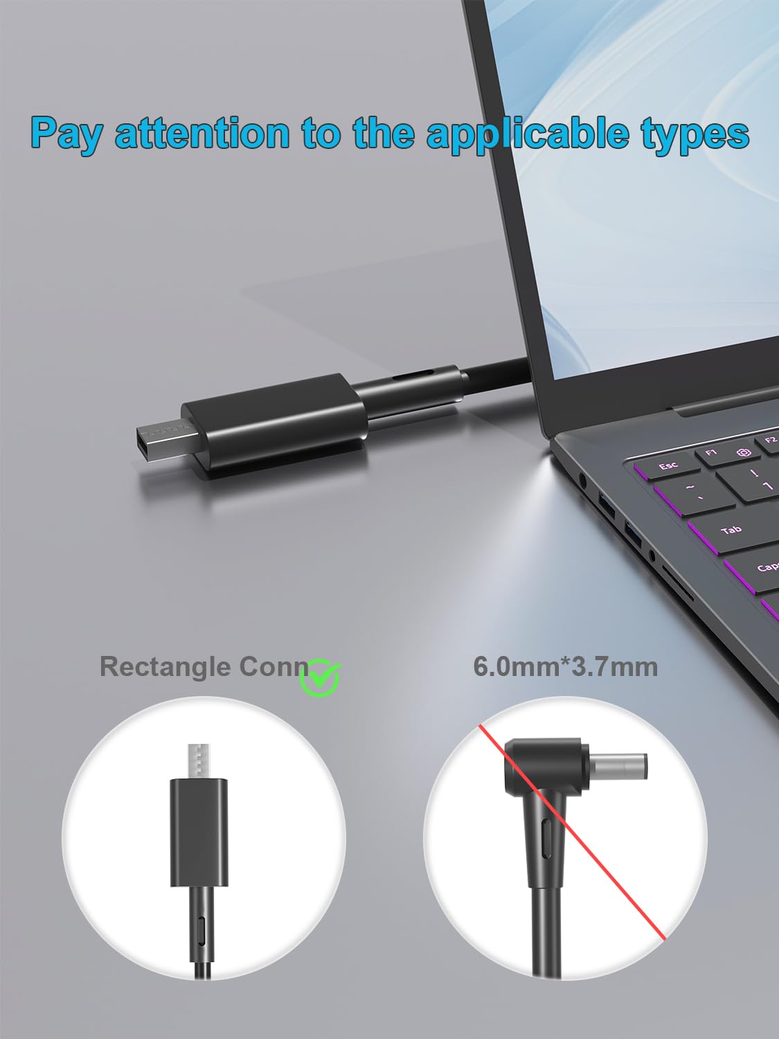 HSXIRQA 240W charger powering Asus TUF A16 during gaming sessions