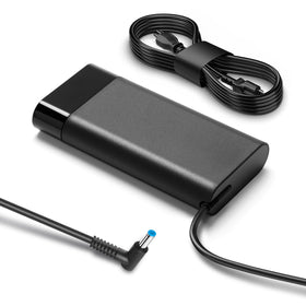 HSXIRQA 280W AC charger front view showing compact design and logo.