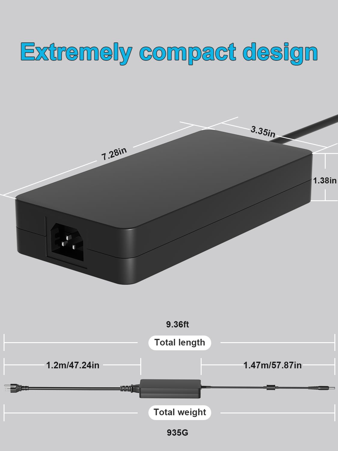 HSXIRQA 330W AC Charger packaging box, ready for safe storage and gifting.