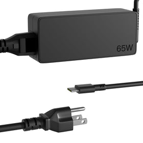 HSXIRQA 65W USB-C charger front view, compact and travel-friendly.
