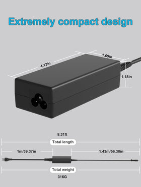 HSXIRQA charger connected to laptop demonstrates efficient USB-C power delivery.