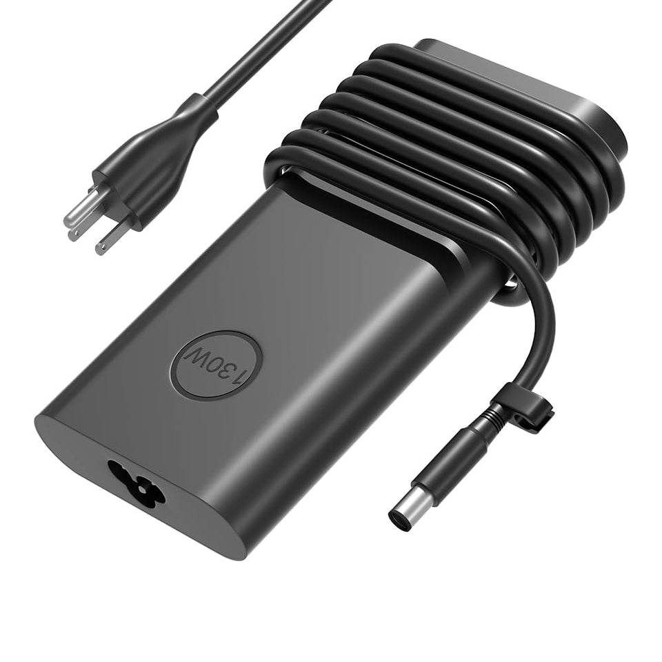 HSXIRQA Dell OptiPlex 130W charger front view for travel-ready power