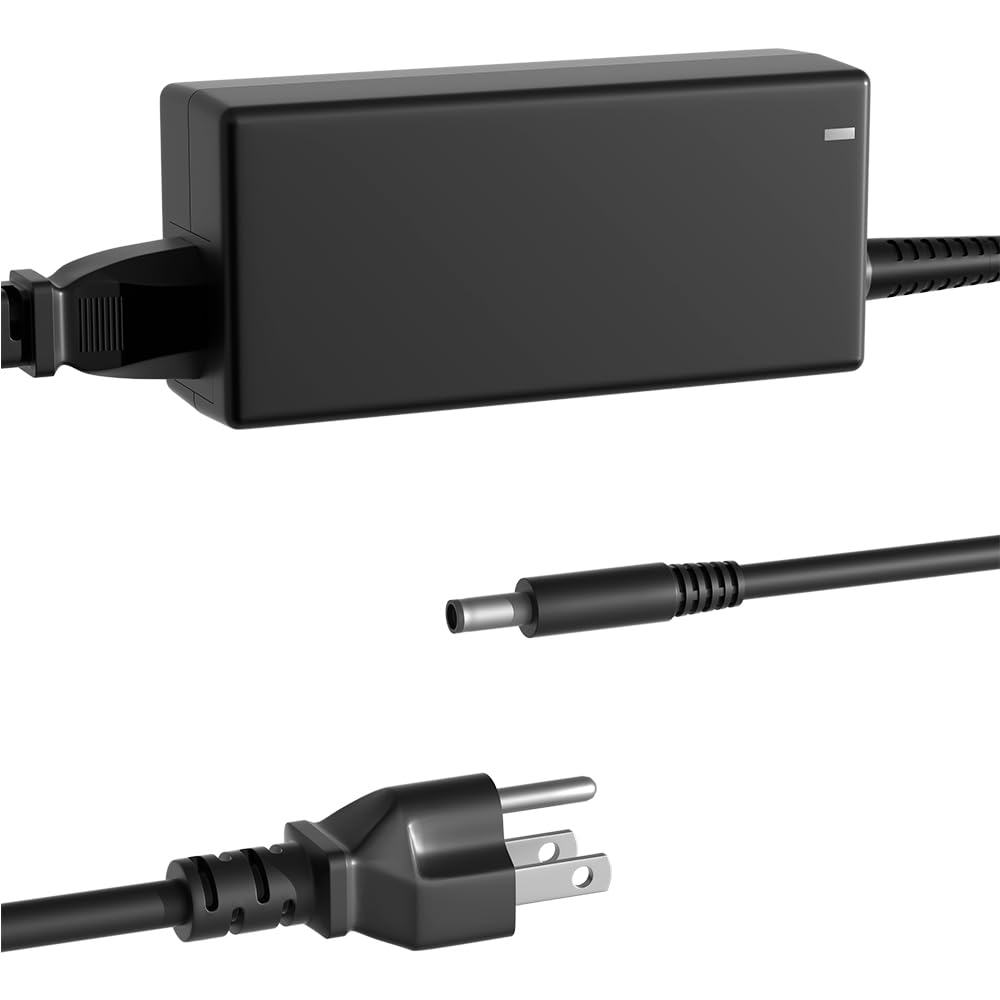 HSXIRQA Dell Vostro 65W charger front view powering laptops quickly