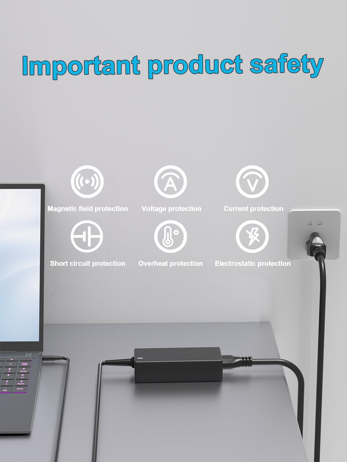 HSXIRQA Dell Vostro 65W safety materials image demonstrates heat resistance
