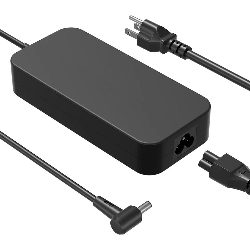 HSXIRQA adapter front view showing power brick and benefits of durable design