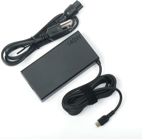 HSXIRQA front view showing compact adapter and laptop charging benefit