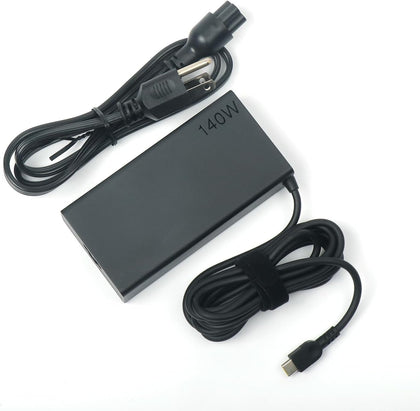 HSXIRQA front view showing compact adapter and laptop charging benefit