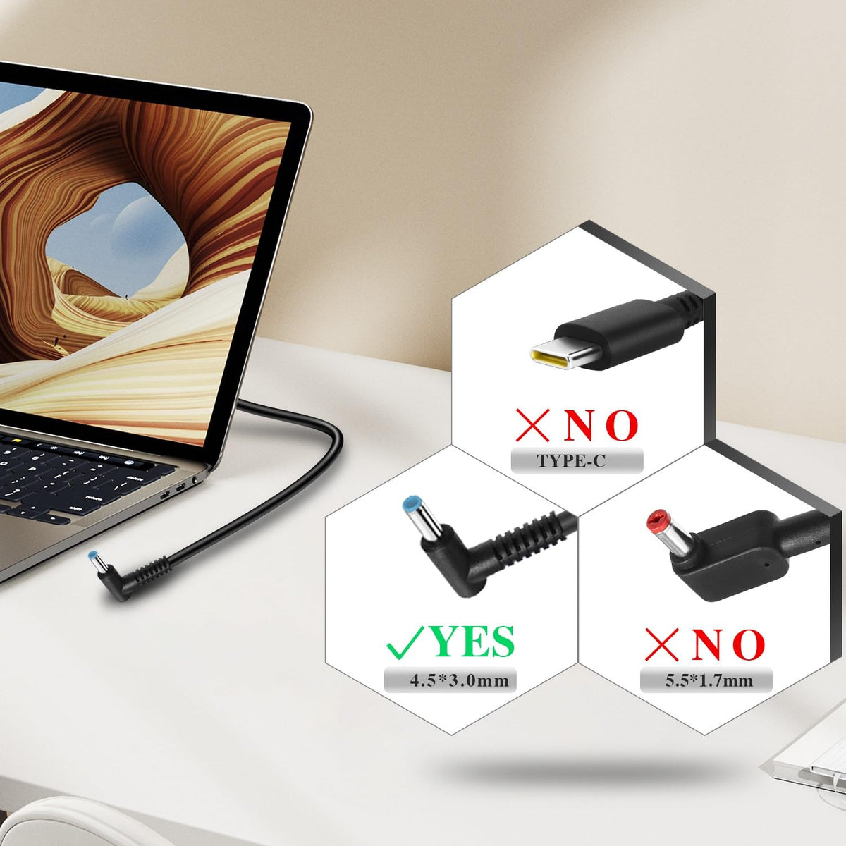 HSXIRQA HP Omen and Pavilion Gaming compatibility charger for high-performance laptops