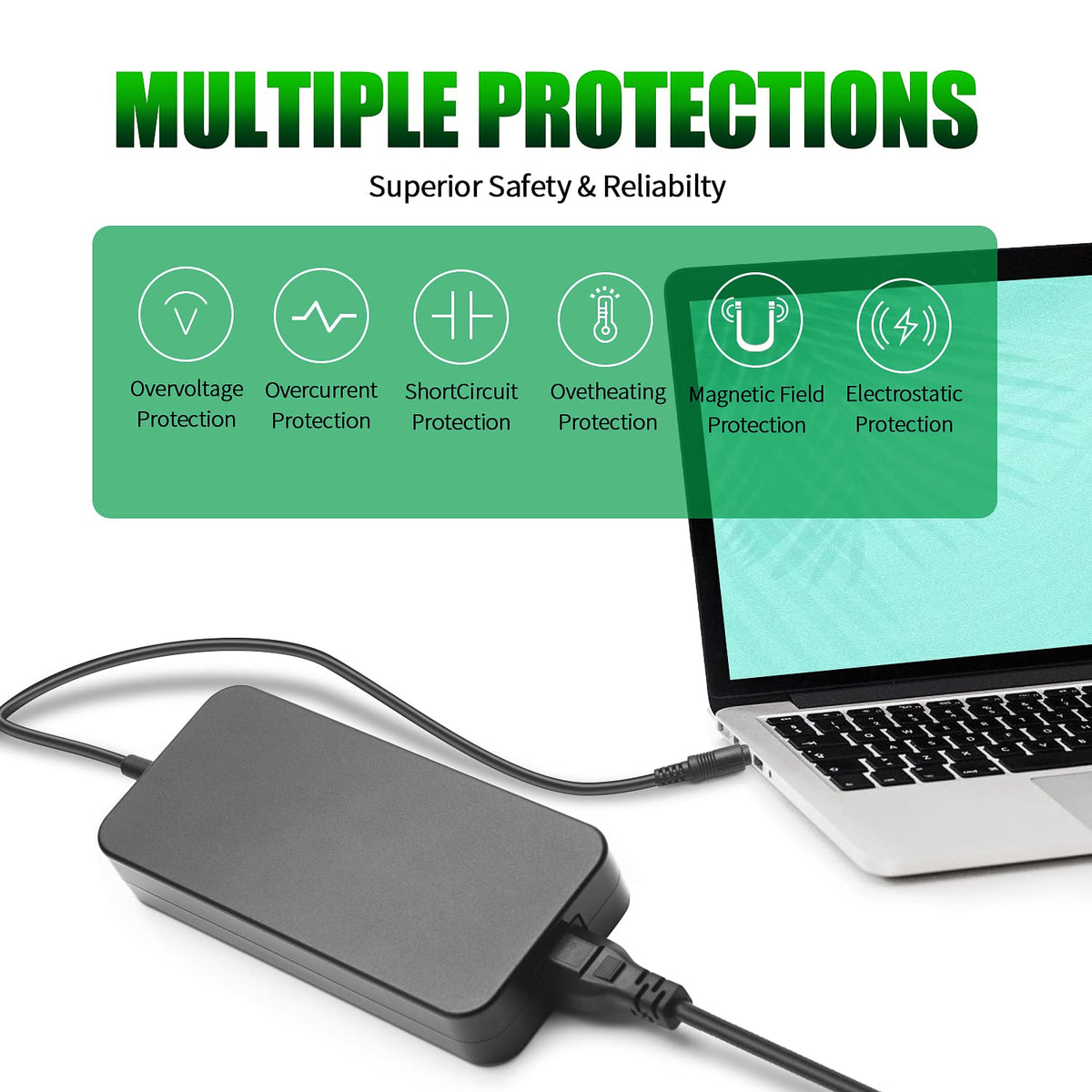 HSXIRQA charger packed in laptop bag for travel to keep MSI laptop powered