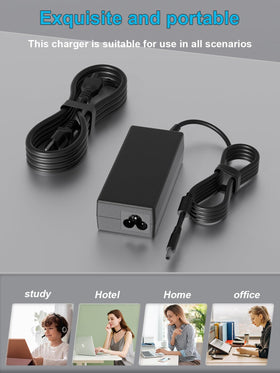 HSXIRQA packable Dell charger with box for easy storage.